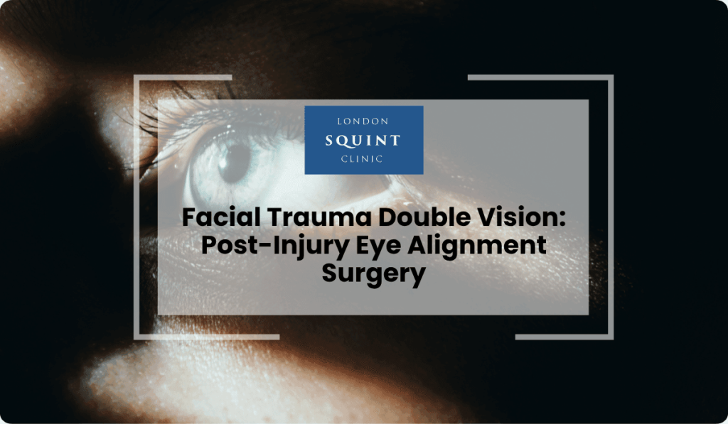 facial trauma double vision post injury surgery