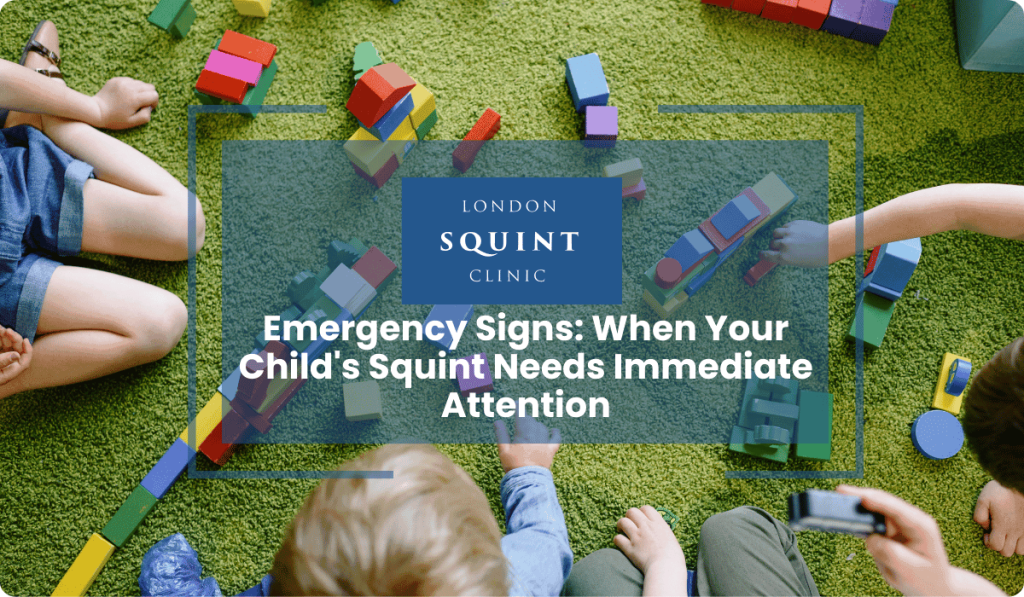 emergency signs child squint immediate attention