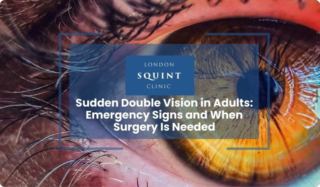 sudden double vision adults emergency signs when surgery needed