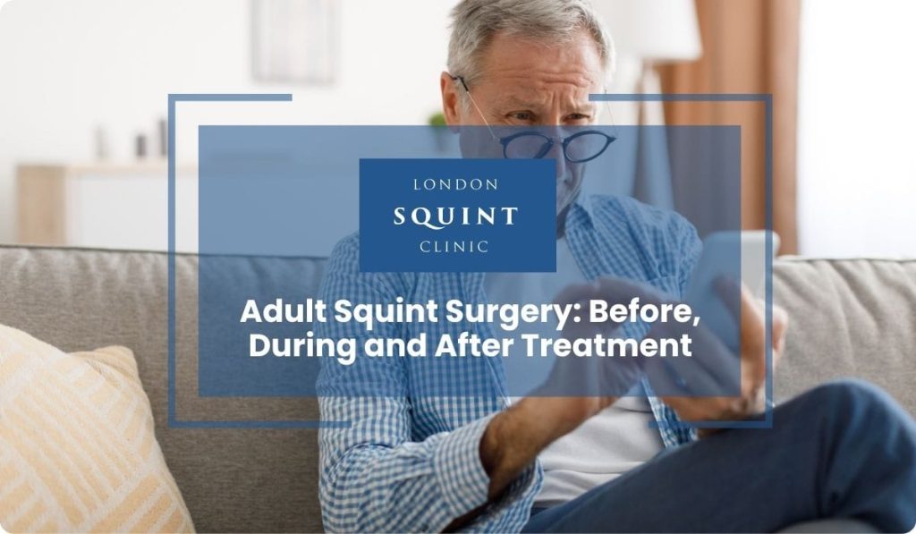 adult squint surgery before during after treatment